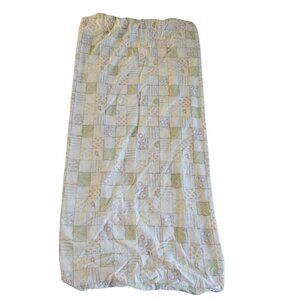 2002 Fitted Sheet & Crib Skirt Ruffled Boyds Bears Vtg Pastels Sheep Patchwork